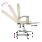 vidaXL Silla de oficina reclinable cuero sintético crema vidaXL Silla de oficina reclinable cuero sintético crema