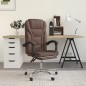 vidaXL Silla de oficina reclinable cuero sintético marrón vidaXL Silla de oficina reclinable cuero sintético marrón