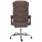 vidaXL Silla de oficina reclinable cuero sintético marrón vidaXL Silla de oficina reclinable cuero sintético marrón