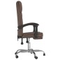 vidaXL Silla de oficina reclinable cuero sintético marrón vidaXL Silla de oficina reclinable cuero sintético marrón