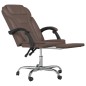 vidaXL Silla de oficina reclinable cuero sintético marrón vidaXL Silla de oficina reclinable cuero sintético marrón