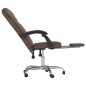 vidaXL Silla de oficina reclinable cuero sintético marrón vidaXL Silla de oficina reclinable cuero sintético marrón