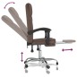 vidaXL Silla de oficina reclinable cuero sintético marrón vidaXL Silla de oficina reclinable cuero sintético marrón
