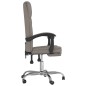 vidaXL Silla de oficina reclinable de tela gris taupé vidaXL Silla de oficina reclinable de tela gris taupé