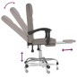 vidaXL Silla de oficina reclinable de tela gris taupé vidaXL Silla de oficina reclinable de tela gris taupé