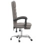 vidaXL Silla de oficina reclinable con masaje tela gris taupé vidaXL Silla de oficina reclinable con masaje tela gris taupé