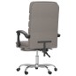vidaXL Silla de oficina reclinable con masaje tela gris taupé vidaXL Silla de oficina reclinable con masaje tela gris taupé