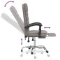 vidaXL Silla de oficina reclinable con masaje tela gris taupé vidaXL Silla de oficina reclinable con masaje tela gris taupé
