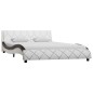 vidaXL Estructura de cama de cuero sintético blanco y negro 140x200 cm vidaXL Estructura de cama de cuero sintético blanco y negro 140x200 cm