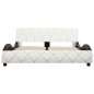 vidaXL Estructura de cama de cuero sintético blanco y negro 140x200 cm vidaXL Estructura de cama de cuero sintético blanco y negro 140x200 cm