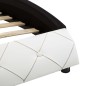 vidaXL Estructura de cama de cuero sintético blanco y negro 140x200 cm vidaXL Estructura de cama de cuero sintético blanco y negro 140x200 cm