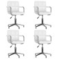 vidaXL Sillas de comedor giratorias 4 unidades cuero sintético blanco vidaXL Sillas de comedor giratorias 4 unidades cuero sintético blanco