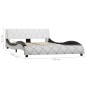 vidaXL Estructura de cama de cuero sintético blanco y negro 140x200 cm vidaXL Estructura de cama de cuero sintético blanco y negro 140x200 cm