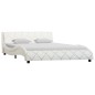 vidaXL Estructura de cama de cuero sintético blanco 140x200 cm vidaXL Estructura de cama de cuero sintético blanco 140x200 cm