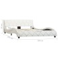 vidaXL Estructura de cama de cuero sintético blanco 140x200 cm vidaXL Estructura de cama de cuero sintético blanco 140x200 cm