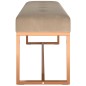 vidaXL Banco de terciopelo beige 110x36x45 cm