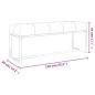 vidaXL Banco de terciopelo beige 110x36x45 cm