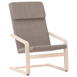 vidaXL Sillón de relax de tela gris taupe