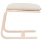 vidaXL Reposapiés de tela crema 51x41x40 cm vidaXL Reposapiés de tela crema 51x41x40 cm
