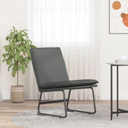 vidaXL Sillón de relax tela gris oscuro 52x75x76 cm