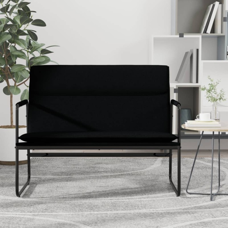 vidaXL Banco de tela negro 100x64x80 cm vidaXL Banco de tela negro 100x64x80 cm