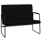 vidaXL Banco de tela negro 100x64x80 cm vidaXL Banco de tela negro 100x64x80 cm