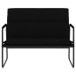 vidaXL Banco de tela negro 100x64x80 cm vidaXL Banco de tela negro 100x64x80 cm