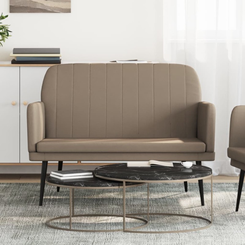 vidaXL Banco de cuero sintético color capuchino 107x80x81 cm vidaXL Banco de cuero sintético color capuchino 107x80x81 cm