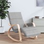 vidaXL Silla mecedora de tela gris claro vidaXL Silla mecedora de tela gris claro