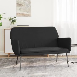 vidaXL Banco de terciopelo negro 108x79x79 cm