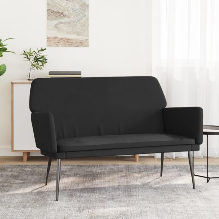 vidaXL Banco de terciopelo negro 108x79x79 cm