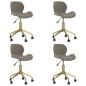 vidaXL Sillas de comedor giratorias 4 uds de terciopelo gris claro vidaXL Sillas de comedor giratorias 4 uds de terciopelo gris claro