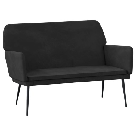 vidaXL Banco de terciopelo negro 108x79x79 cm