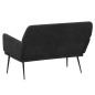 vidaXL Banco de terciopelo negro 108x79x79 cm vidaXL Banco de terciopelo negro 108x79x79 cm
