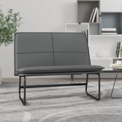 vidaXL Banco de cuero sintético gris 100x75x76 cm