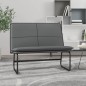 vidaXL Banco de cuero sintético gris 100x75x76 cm vidaXL Banco de cuero sintético gris 100x75x76 cm