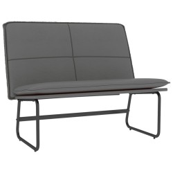 vidaXL Banco de cuero sintético gris 100x75x76 cm