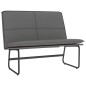 vidaXL Banco de cuero sintético gris 100x75x76 cm vidaXL Banco de cuero sintético gris 100x75x76 cm