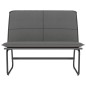 vidaXL Banco de cuero sintético gris 100x75x76 cm vidaXL Banco de cuero sintético gris 100x75x76 cm