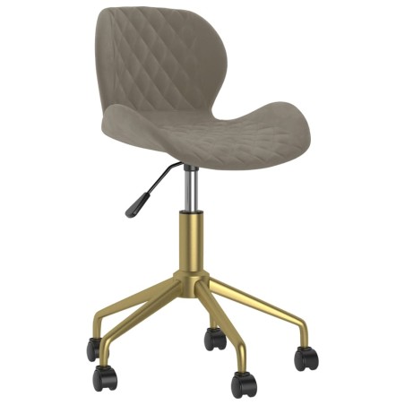 vidaXL Sillas de comedor giratorias 4 uds de terciopelo gris claro