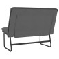 vidaXL Banco de cuero sintético gris 100x75x76 cm vidaXL Banco de cuero sintético gris 100x75x76 cm