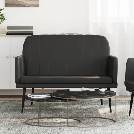 vidaXL Banco de cuero sintético negro 107x80x81 cm