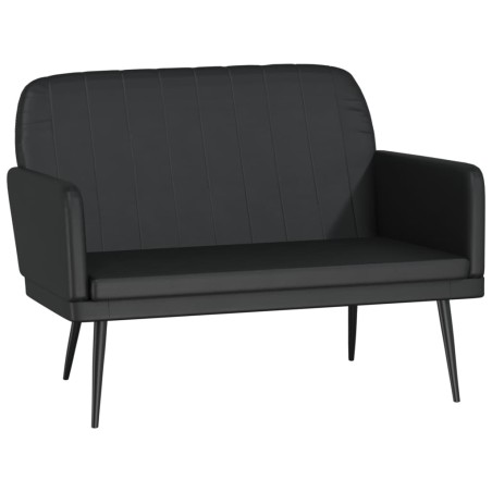 vidaXL Banco de cuero sintético negro 107x80x81 cm