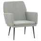 vidaXL Sillón de terciopelo gris claro 62x79x79 cm vidaXL Sillón de terciopelo gris claro 62x79x79 cm