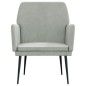 vidaXL Sillón de terciopelo gris claro 62x79x79 cm vidaXL Sillón de terciopelo gris claro 62x79x79 cm