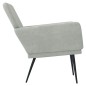 vidaXL Sillón de terciopelo gris claro 62x79x79 cm vidaXL Sillón de terciopelo gris claro 62x79x79 cm