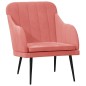 vidaXL Sillón de terciopelo rosa 63x76x80 cm vidaXL Sillón de terciopelo rosa 63x76x80 cm