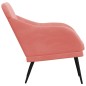 vidaXL Sillón de terciopelo rosa 63x76x80 cm vidaXL Sillón de terciopelo rosa 63x76x80 cm