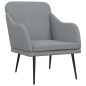 vidaXL Sillón de tela gris claro 63x76x80 cm