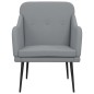 vidaXL Sillón de tela gris claro 63x76x80 cm